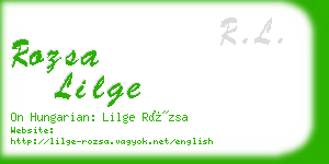 rozsa lilge business card